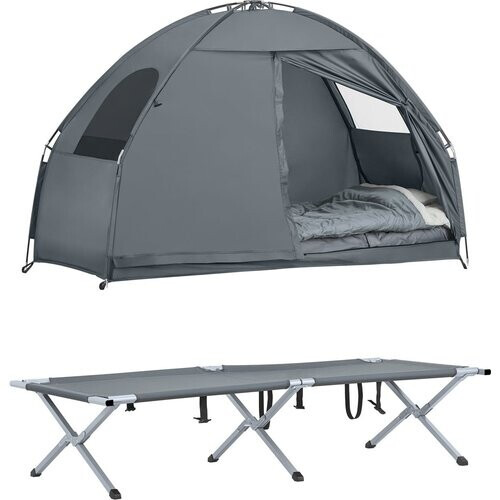 Tweedekans SoBuy OGS32-HG 4-In-1 Tent - Grijs - 1 Persoons - 193x160x86cm Tweedehands