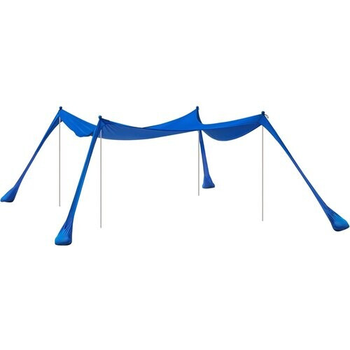 Tweedekans SoBuy OZT02-DB Strandtent 400x400x200 cm – Koningsblauw – Lycra Polyester – UPF 30 – Draagbare Strandluifel met Draagtas Tweedehands
