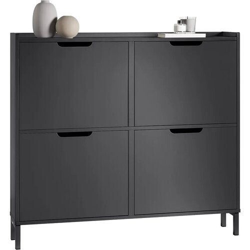 Tweedekans SoBuy Schoenenkast – max. 60 kg – 100 x 19 x 90 cm – Zwart Tweedehands