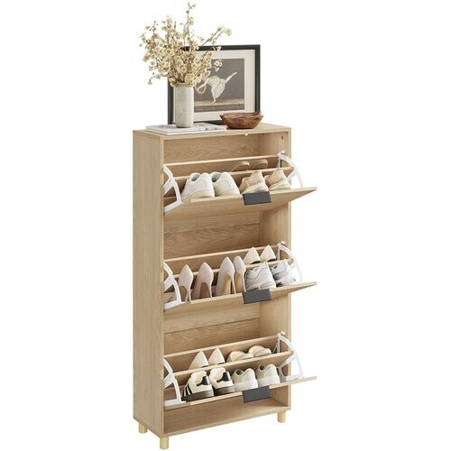 Tweedekans SoBuy Schoenkast - Ladekast - Smal design - 3 laden - 120x24x60 cm | FSR213-N Tweedehands
