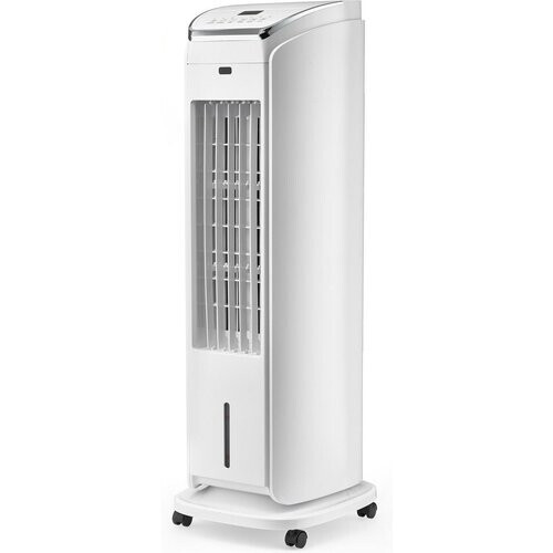 Tweedekans Solis Cool Air 7587 Aircooler - Mobiele Luchtkoeler zonder Afvoer - Ventilator Staand - Met Afstandsbediening - Luchtkoelers met Water - Wit Tweedehands