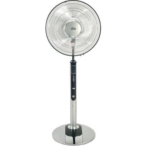 Tweedekans Solis Fan-Tastic 750 Statiefventilator - Met Afstandsbediening - 3 Snelheidsstanden - Timerfunctie - 130 cm Hoog - Grijs/Zwart Tweedehands
