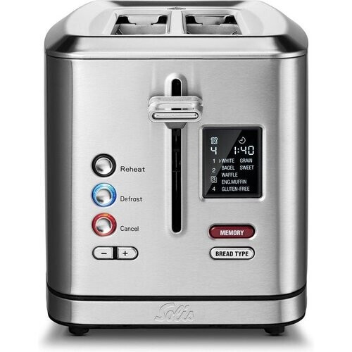 Tweedekans Solis Flex Toaster 8004 - Toaster Broodrooster - Met geheugenfunctie - Zilver Tweedehands