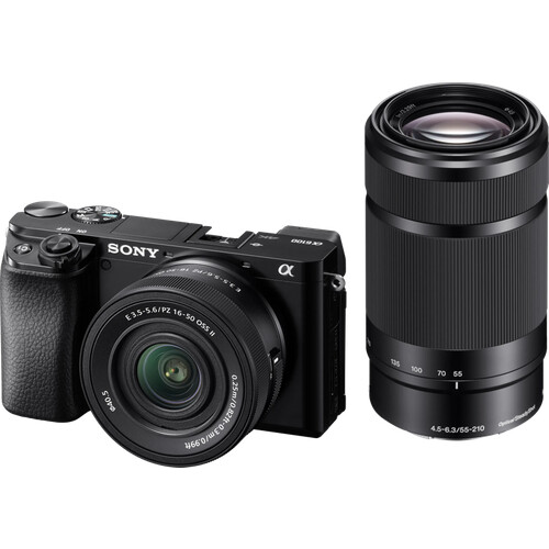 Tweedekans Sony Alpha A6100 + 16-50mm f/3.5-5.6 OSS II+ 55-210mm f/4.5-6. Tweedehands