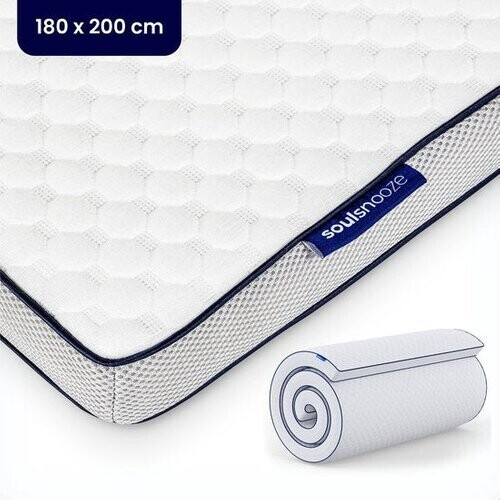 Tweedekans Soulsnooze® - DuoComfort Premium Topper Matras - 3D Air Mesh - 30 Nachten Proefslapen - Anti Allergie - 180x200 cm - Wit Tweedehands