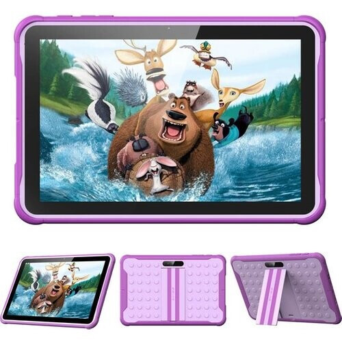 Tweedekans Spoused Kindertablet – 10.1 Inch – Kindertablet vanaf 3 jaar – 64GB – 4GB RAM– 6000 mAh Batterij - Incl. Beschermhoes & Ouder Control app – Paars Tweedehands