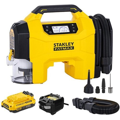 Tweedekans Stanley Fatmax 3-in-1 Compressor Stofzuiger SXVI02001A – 370 x 143 x 261 mm Tweedehands