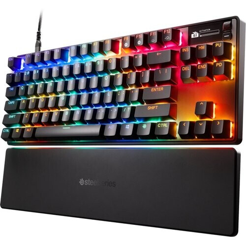 Tweedekans SteelSeries Apex Pro Gen 3 TKL - Gaming Toetsenbord - Bedraad - Verstelbare Kleurenverlichting - OLED Display - Zwart Tweedehands