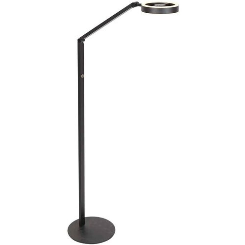 Tweedekans Steinhauer - vloerlamp - Ringlux - zwart - metaal - Ø 25cm - LED - 4138ZW Tweedehands