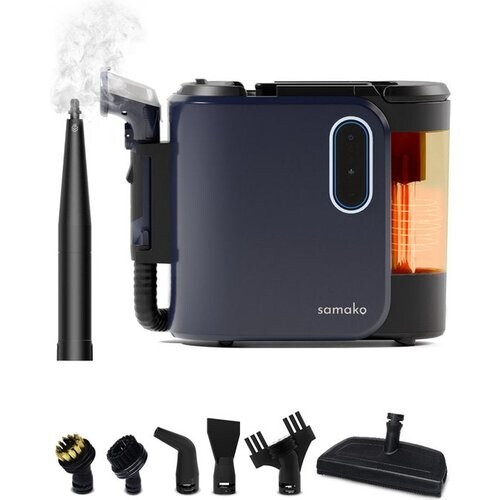 Tweedekans Tapijtreiniger PowerClean Pro 1800W - Stoomreiniger en vlekkenreiniger - 8 Opzetstukken - 100° Stoom - Bankreiniger - Meubelreiniger - Handstomer - Matrasreiniger - Samako Tweedehands