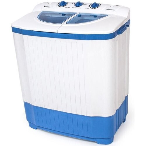 Tweedekans TecTake 400777 Was-droogcombinatie Vrijstaand Bovenbelading Blauw, Wit Tweedehands