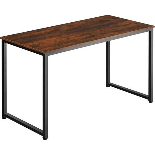 Tweedekans tectake® – bureau hoekbureau bureautafel kantoorbureau - 140 cm – industrieel – donkerbruin Tweedehands