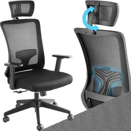 Tweedekans tectake® Ergonomische bureaustoel met rugleuning- Ergonomische fauteuil- Stoel- Bureaustoel draaistoel met wielen- Bureaustoel voor thuiskantoor- Computerstoel- Voor gamers -Werk Tweedehands