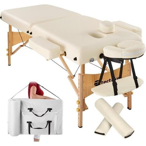 Tweedekans tectake® - Massagetafel Behandeltafel - matras van 7,5 cm hoog + rolkussens en draagtas - behandelbank – incl. opbergtas – opvouwbaar Tweedehands