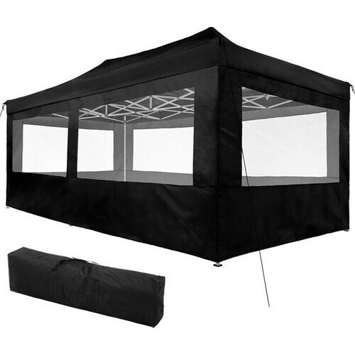 Tweedekans tectake Partytent – Waterafstotend & Verstelbaar – 600 x 300 x 310 cm – Zwart Tweedehands