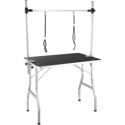 Tweedekans tectake® - Trimtafel met twee lussen - trimtafel voor honden/katten- opvouwbaar, met krasbestendig rubberen oppervlak Tweedehands