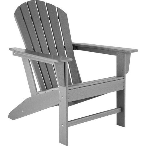 Tweedekans tectake - Tuinstoel Joan grijs - tuinstoel in houtlook – 404505 Tweedehands