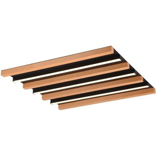 Tweedekans TRIO Led plafondlamp Fontana 45x45 cm - houtlook - 648914532 Tweedehands