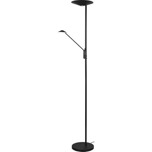Tweedekans Trio leuchten Brantford - LED Vloerlamp - 36.5W - Aanpasbare Kleur - Dimbaar - Rond - Zwart - Aluminium Tweedehands