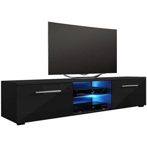 Tweedekans TV meubel kast Tenus -TV dressoir - met led verlichting - zwart Tweedehands