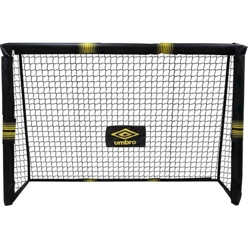 Tweedekans Umbro Voetbaldoel - Voetbal Goal 300 x 200 x 120 cm - Voetbalgoal Groot - Buitenspeelgoed voor Kinderen en Volwassenen - Snelle Montage - Voetbal Training Doel - Metaal - Zwart/ Geel Tweedehands