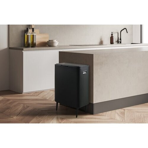 Tweedekans Umuzi Cleaning Prullenbak - 60L - Soft Close - 54x 33x80 - Mat Zwart Tweedehands