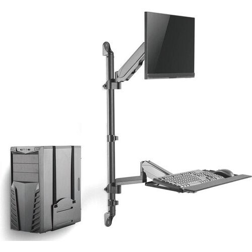 Tweedekans VDD Gaming - Monitor- & Toetsenbordbeugel - Max 8Kg - 0-56 cm - Zilver Tweedehands