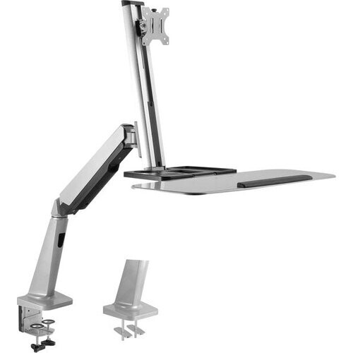 Tweedekans VDD Gaming - Monitorbeugel met toetsenbord - 13 tot 32 inch - Zilver Tweedehands