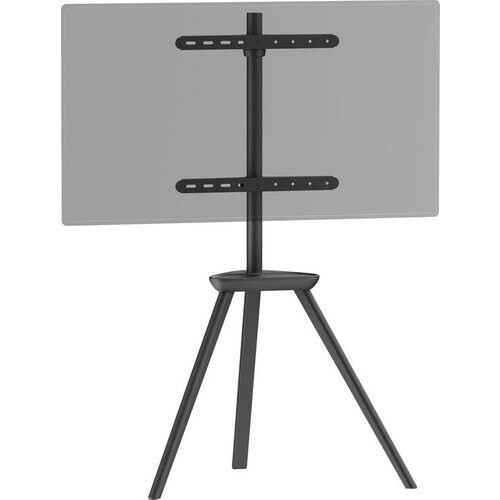 Tweedekans VDD TV Standaard met Anti-Slip Voeten & Schildersezel - Zwart - Tot 65 inch Tweedehands