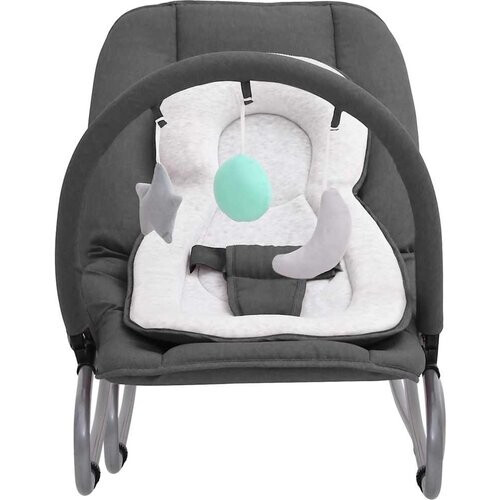 Tweedekans VidaXL Babyschommel - Met Veiligheidsgordel - Antraciet - 77 x 46 x 58 cm Tweedehands