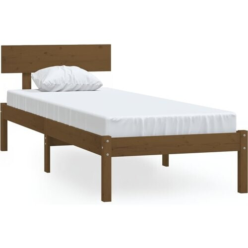 Tweedekans vidaXL - Bedframe - massief - grenenhout - honingbruin - 90x200 - cm
