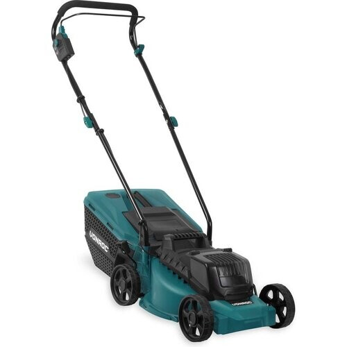 Tweedekans VONROC Accu Grasmaaier 40V – Brushless Motor – 33 cm Maaibreedte – Zonder accu & lader - 30L Opvangbak – 79 x 41 x 104 cm – Groen Tweedehands