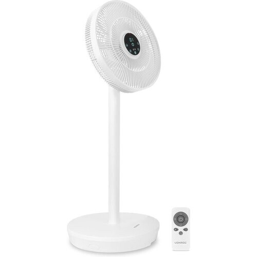 Tweedekans VONROC BREEZE Draadloze Ventilator – Fluisterstil 24 snelheden – 3 Modi – Modulair Tafel & Vloer – Wit Tweedehands