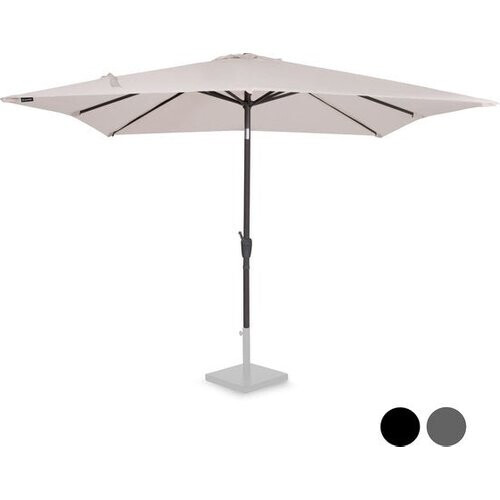 Tweedekans VONROC Premium Stokparasol Rosolina 280x280cm - Incl. beschermhoes – Vierkante parasol - Kantelbaar – UV werend doek - Beige Tweedehands