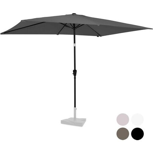 Tweedekans VONROC Stokparasol – Kantelbaar & Incl. Beschermhoes – 200 x 300 x 245 cm – Grijs Tweedehands