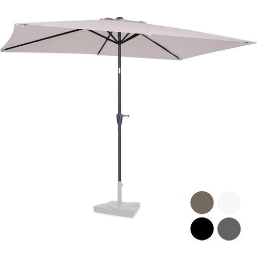 Tweedekans VONROC Stokparasol – Kantelbaar & UV-werend – 200 x 300 x 245 cm – Incl. Hoes – Beige Tweedehands