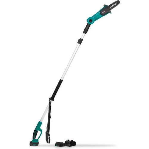 Tweedekans VONROC - Telescopische Accu Kettingzaag 20V - Incl. 2x2.0Ah Accu en snellader - Groen/Zwart Tweedehands