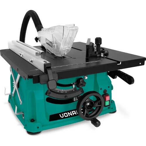 Tweedekans VONROC Zaagtafel – compact model – 1500W - 5000rpm - Ø210mm – Incl. 40T zaagblad Tweedehands