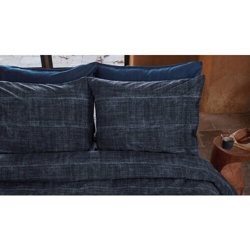 Tweedekans Vtwonen Vintage Indigo dekbedovertrek - Lits-Jumeaux - 240x200/220 - Donker Blauw