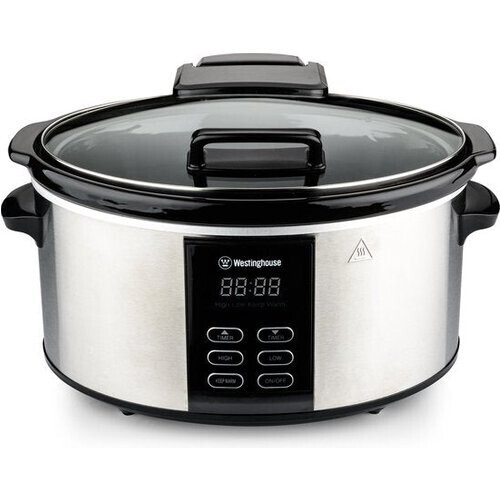Tweedekans Westinghouse Slowcooker – 6,5L – RVS – Keramische Binnenpan – Warmhoudfunctie – Timer – Zwart Tweedehands