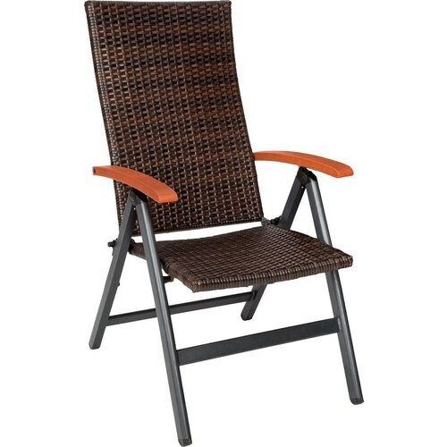 Tweedekans Wicker tuinstoel Canberra opklapbaar - bruin Tweedehands