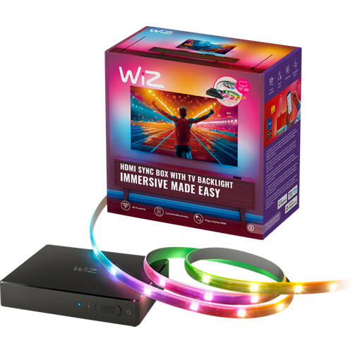 Tweedekans WiZ HDMI Sync Box + Lightstrip voor 75-85 Inch TV's Tweedehands