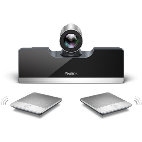 Tweedekans Yealink - Video Conferencing Kit VDK500 - Full HD & 5x Optische Zoom - Met Draadloze Micpods & WPP20 Wireless Pod - Metaal & Kunststof - Zilver & Zwart Tweedehands
