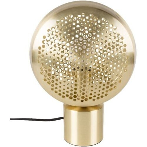 Tweedekans Zuiver Gringo Tafellamp - Goud - Rondvormig - 1.50 m Snoerlengte - 230 V - 22.50 x 12 x 30.50cm - 4 W per lichtpunt Tweedehands