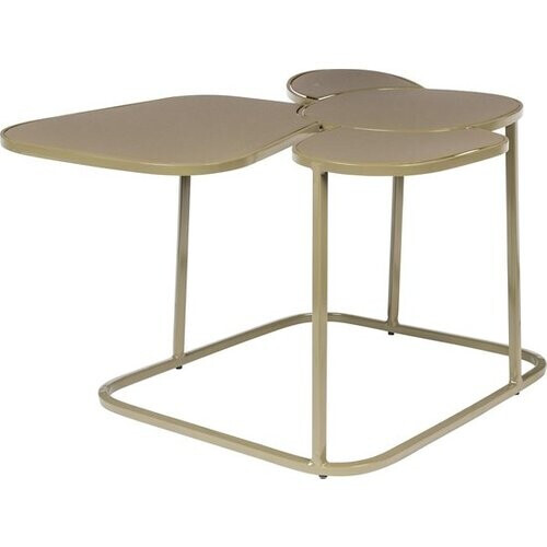 Tweedekans Zuiver Moondrop Metalen Bijzet tafel - Olijfolie - 48.50x55x43.70 - 5.24kg Tweedehands