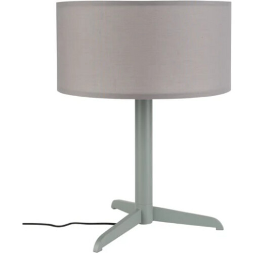 Tweedekans Zuiver Shelby Tafellamp - Grijs - 48 x 36 cm – Minimalistisch Design met Stoffen Kap
