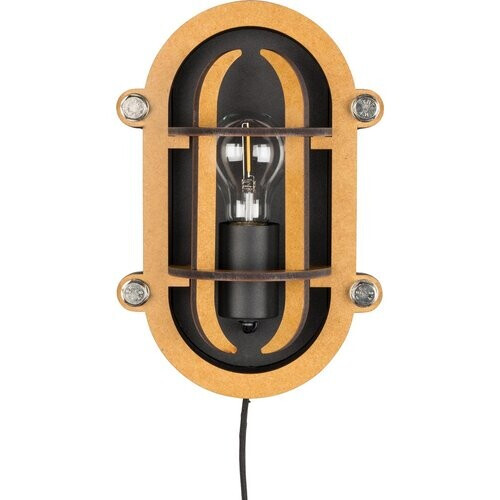 Tweedekans Zuiver wandlamp Ovale vorm van zwarte aluminium - 28 x 28 x 18 cm - 220 V Tweedehands