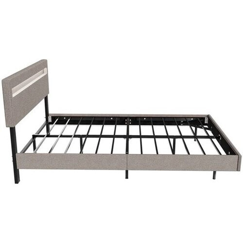 Tweedekans Zwevend bed Lissabon - 140x200cm - Kunstleer - Incl. LED - Beige