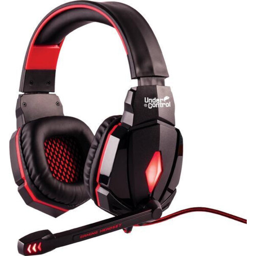 Under Control UC-250 - Bedrade PC Gaming Headset - Ruisonderdrukking - Zwart/Rood