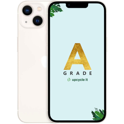 upcycle it Apple iPhone 13 (Refurbished) Grade A 15,5 cm (6.1") Dual SIM iOS 17 5G 128 GB Wit Tweedehands
